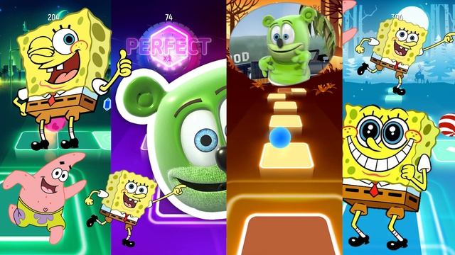 Tiles Hop Gummy Bear Sponge Bob смотреть онлайн