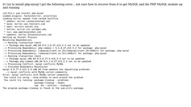 How do you Install php-mysql on CentOS? смотреть онлайн