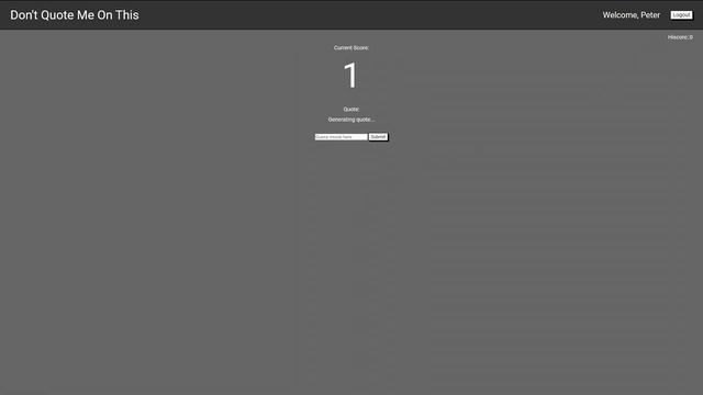 Don't Quote Me On This (Python Project) смотреть онлайн