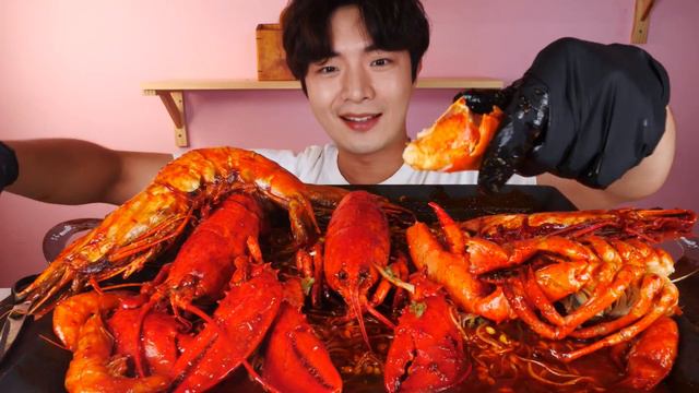 ENG SUB)Spicy Lobster Tiger Shrimp Seafood Boil Eat Mukbang🦞Seafood Korean ASMR Hoony 후니 Eatingsoun смотреть онлайн