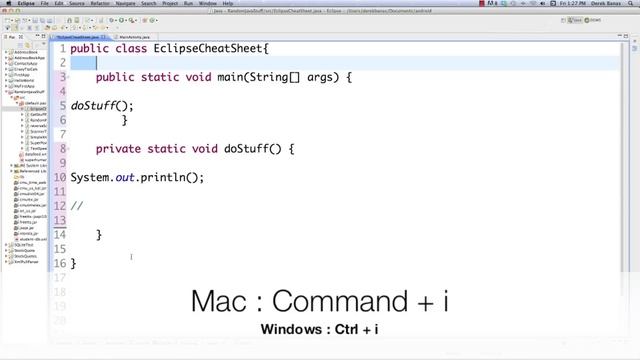 Eclipse Shortcut Keys смотреть онлайн