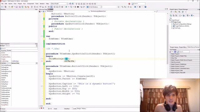 Delphi Programming Series: 48.0 - Dynamically creating a Button component смотреть онлайн