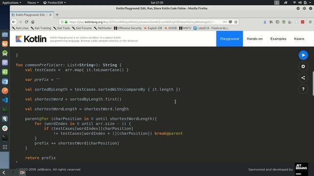 Longest common prefix in an Array of String смотреть онлайн