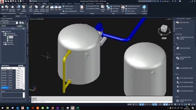 Plant 3D - Select nozzles and align nozzles on tanks using line method смотреть онлайн