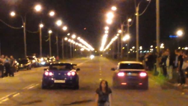 Nissan Skyline R34 (~330hp) Vs Honda Accord2.4t AT