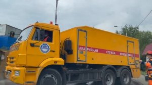 Гидродинамическая чистка труб || машина водоканала КО