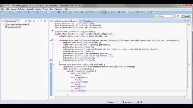Java API for JSON Processing (Tutorial 01 - GlassFish 4.0 + JDK 1.7 + Java Servlet) смотреть онлайн