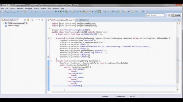 Java API for JSON Processing (Tutorial 01 - GlassFish 4.0 + JDK 1.7 + Java Servlet)