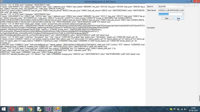 Deribit Websocket API V2 Connector Using C# смотреть онлайн