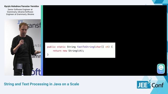 String and Text Processing in Java on a Scale (Kyrylo Holodnov and Yaroslav Yermilov, Ukraine) [RU] смотреть онлайн