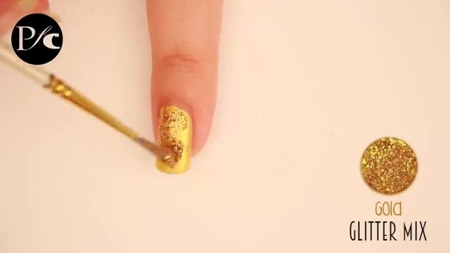 Black & Gold nail art