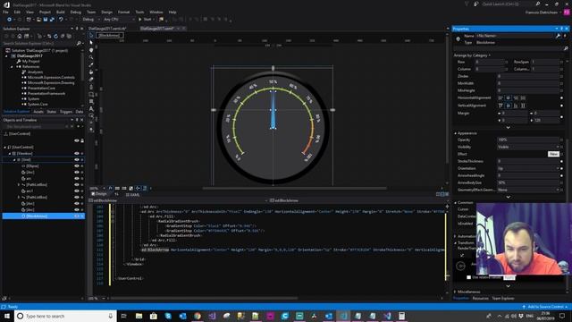 VB.Net WPF / UWP - Dashboard Tut 1 - Create A Dial Gauge смотреть онлайн