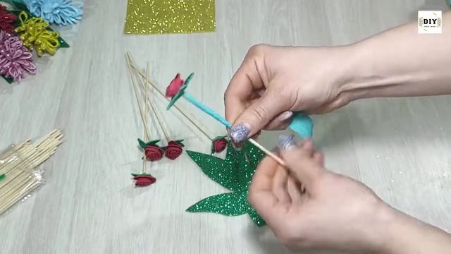 DIY Букет роз из фоамирана на 8 марта своими руками Как сделать букет из роз Мастер класс Подаро смотреть онлайн
