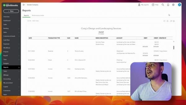 Journal Entry Report, User History, and Advanced Search Options in QuickBooks Online
