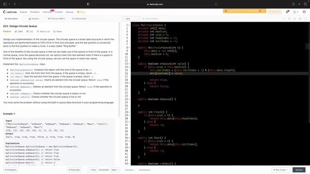 Designing a Circular Queue In Java смотреть онлайн