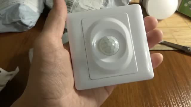 Бюджетный датчик движения, инфракрасный сенсор (PIR Sensor) встраиваемый, скрытый монтаж. 25052019.