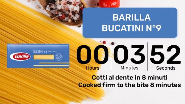Barilla Bucatini n°9 8 minutes / 8 minuti смотреть онлайн