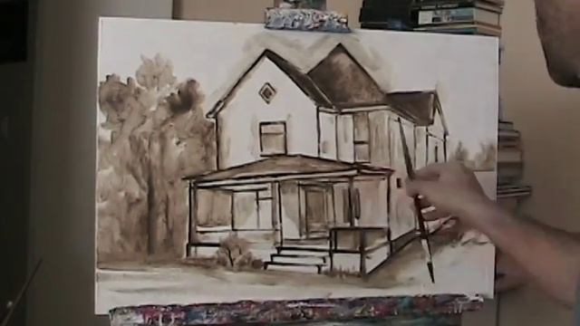 Old House Oil Sketch by Paul Cumes Nov 2010 смотреть онлайн