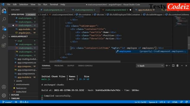 Angular 12 Project from Scratch, Employee Management App in Angular, Angular Project Coding Part 02 смотреть онлайн