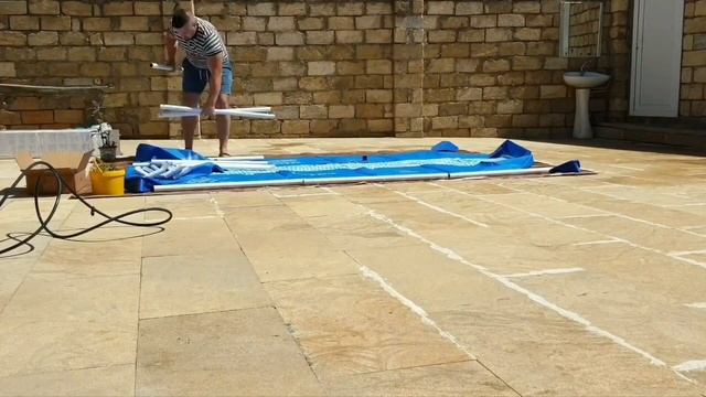 бассейн интекс ( Intex ) каркасный , сборка и установка ( 2м х 3м х 0.75 ) . Baseyn Intex