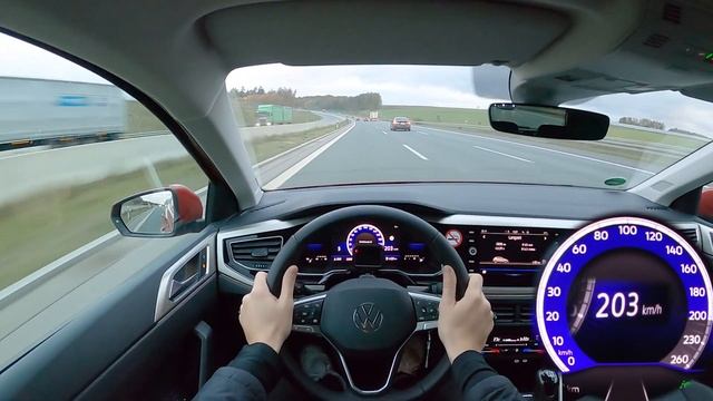 2023 Volkswagen Polo 1.0 TSI 95 PS TOP SPEED GERMAN AUTOBAHN DRIVE POV смотреть онлайн