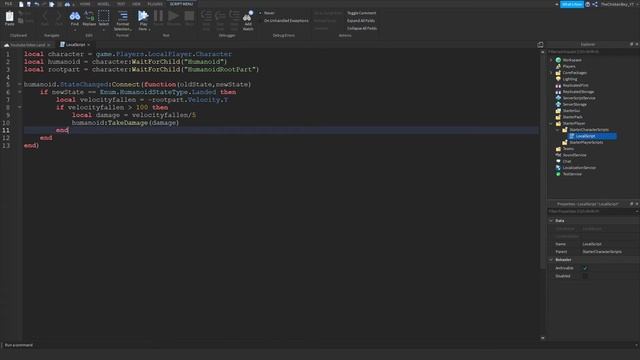 How To Add Fall Damage To Your Game | Roblox Studio Tutorial смотреть онлайн