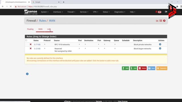 PfSense Basic LAN Firewall Rules | Allow or Deny Internet Access for User смотреть онлайн