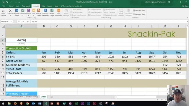 Excel 2016 - NOW Function - How To Add Current Date Formula in MS Office - Today Functions Formulas смотреть онлайн