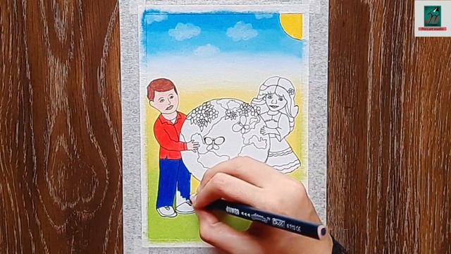 International Peace Day Drawing #1 || Easy Peace Day Poster Painting || Oil Pastel Drawing смотреть онлайн