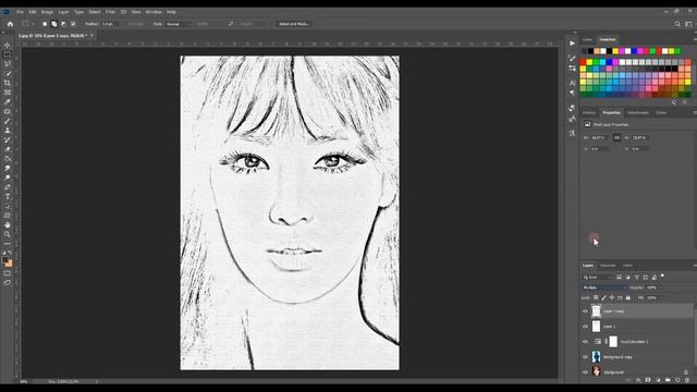 Photoshop Pencil Sketch effect tutorial|Эффект карандашного рисунка в Фотошопе смотреть онлайн
