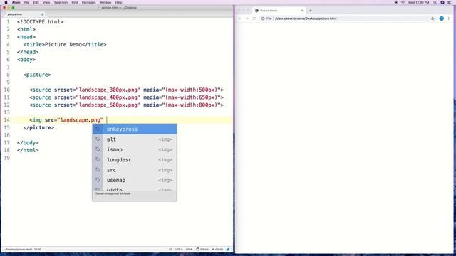 HTML Picture Element Tutorial смотреть онлайн