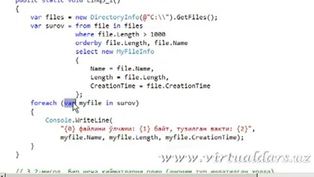 C#: LINQ asoslari смотреть онлайн