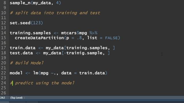 Split Data R Caret Training and Test смотреть онлайн