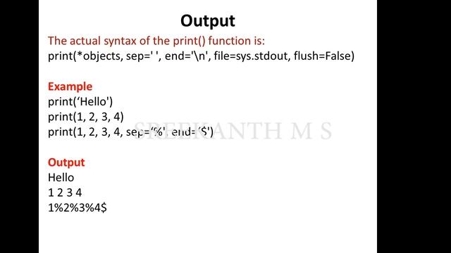 Python Input,Output and Import смотреть онлайн