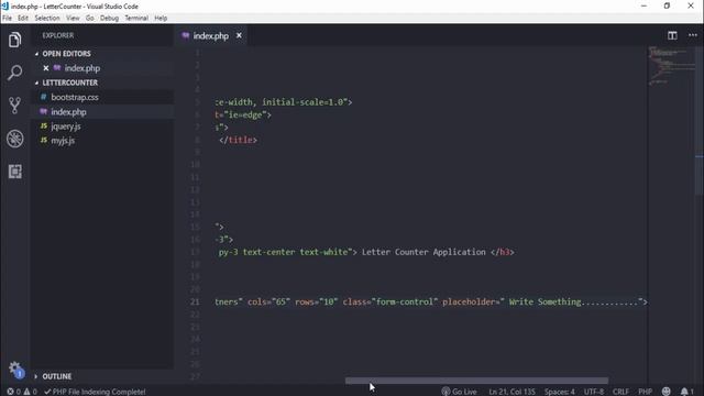 Letter Counter Application in PHP and Ajax смотреть онлайн