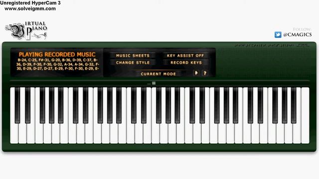Терминатор в Virtual Piano. смотреть онлайн