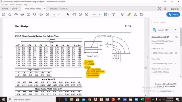 External Static Pressure (ESP) Calculation By ASHRAE Handbook Method. (ENGLISH)
