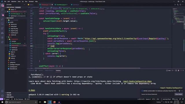 8. Handling 404 City Not Found Error | React Weather App | Parenthesis смотреть онлайн