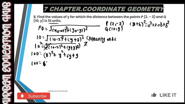 10 class CBSE maths NCERT solutions 7 Coordinate Geometry excercise 7.1 Q-8 ! Distance formula! смотреть онлайн