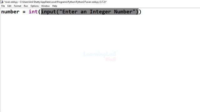 Python Example Program to Check for Even or Odd Number ( User Input ) in Hindi смотреть онлайн