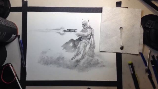 Star Wars Fan Art - Drawing Boba Fett - Drawing-time lapse #11 смотреть онлайн