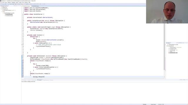 Verteilte Systeme - 05.2 - Java Socket Server Beispiel смотреть онлайн