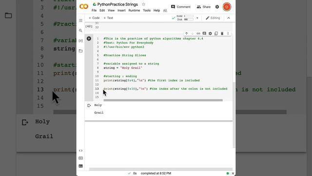 Python Practice: String Slicing смотреть онлайн
