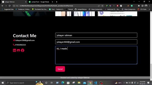I made a Complete Portfolio with HTML,CSS,JS Bootstrap смотреть онлайн