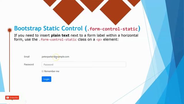 Bootstrap Static Control(Plain Text) смотреть онлайн