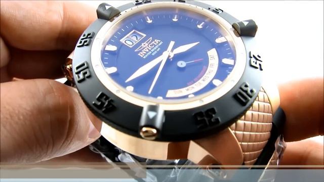 Invicta 1577 Subaqua Noma III Rose Tone Polyurethane Retrograde Watch