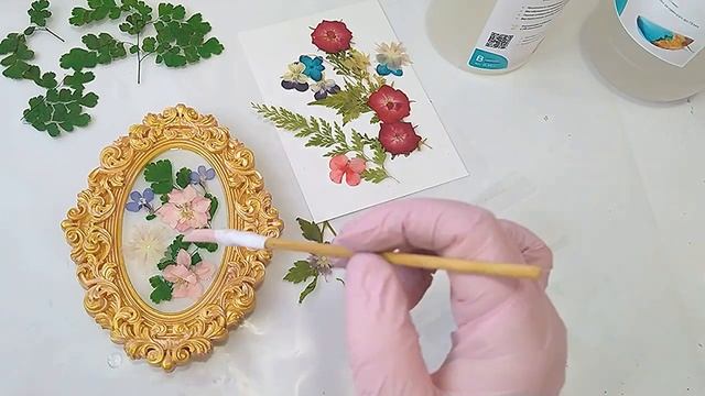 Мини поднос украшенный сухоцветами в эпоксидной смоле смотреть онлайн