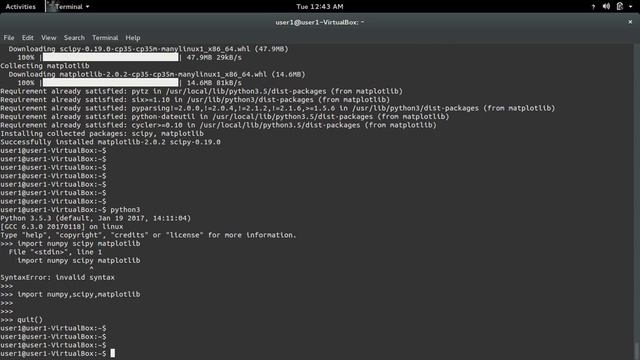 How to install NumPy SciPy Matplotlib for Python 3 3.5 3.6 смотреть онлайн