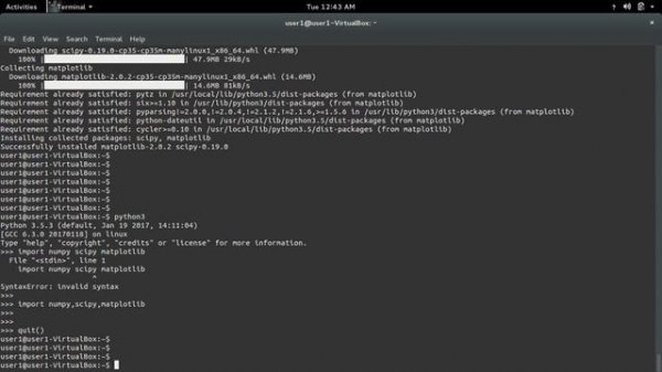 How to install NumPy SciPy Matplotlib for Python 3 3.5 3.6