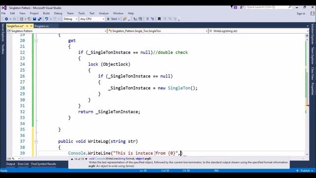 Singleton Design Pattern in C# смотреть онлайн